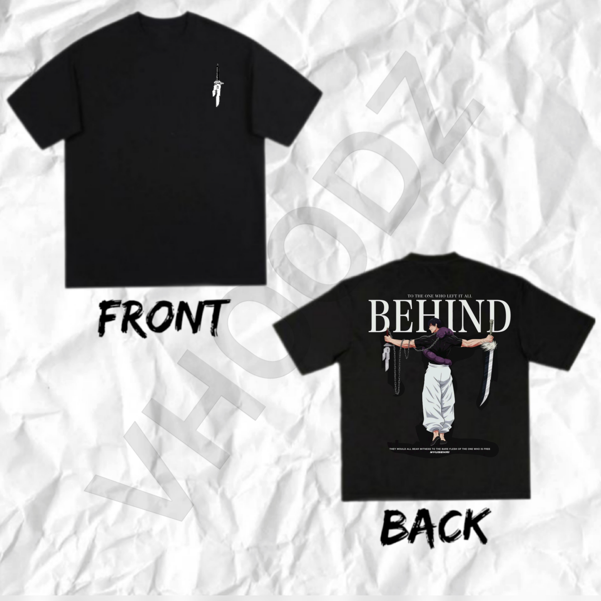 Anime-Inspired “BEHIND” T-shirt