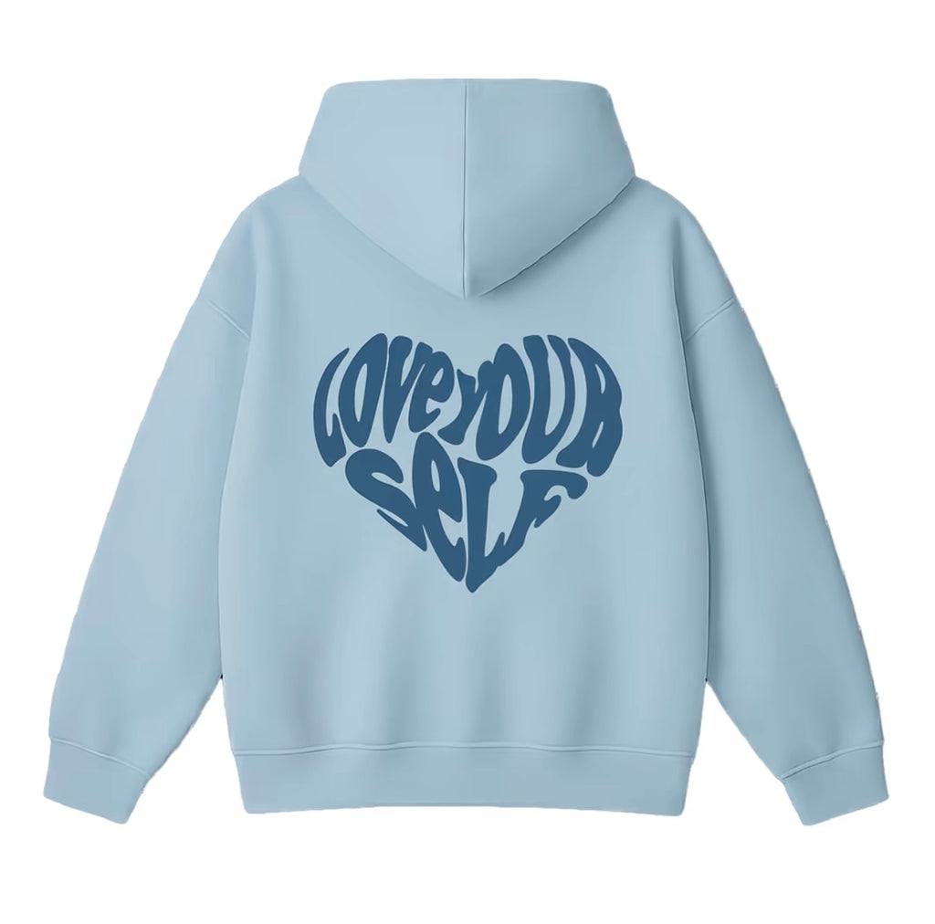 LOVE YOUR SELF HOODIE-(Blue)