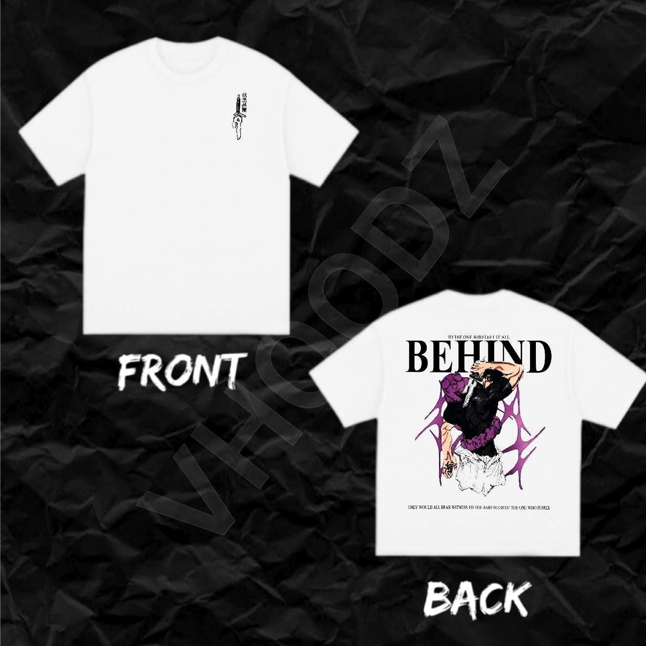 Anime-Inspired “BEHIND” T-shirt